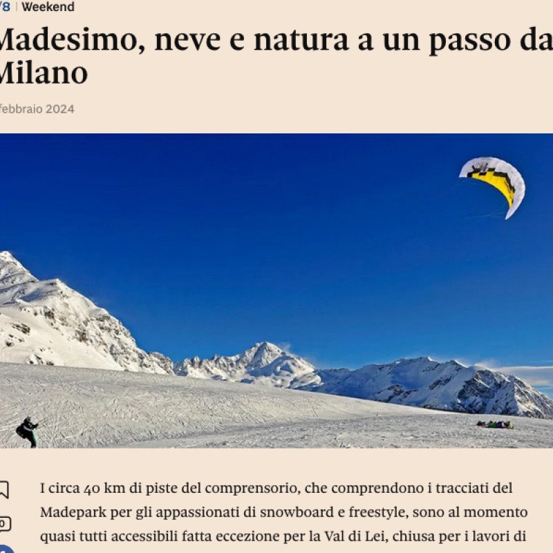 Madesimo, neve e natura a un passo da Milano