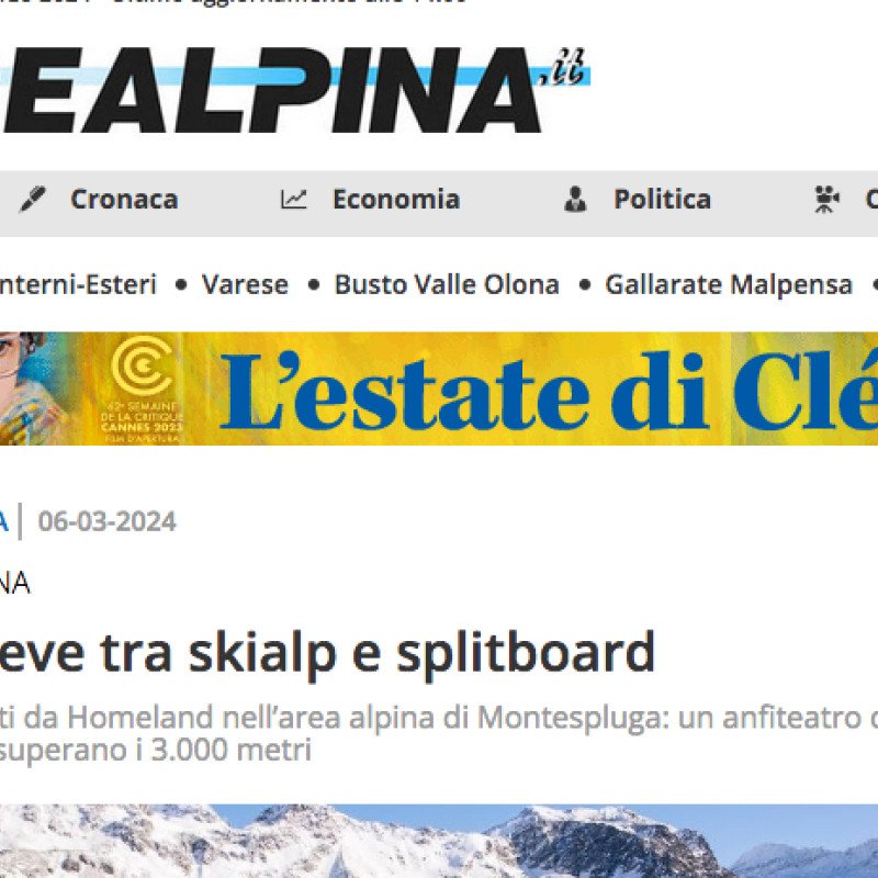 The website "La prealpina .it" dedicates an article to Homeland